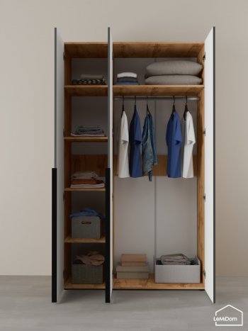 Шкаф Linnea MHR-3-1 2050х1200х510 (ДВ-М 11.1.25) в Сысерти - sysert.mebel-e96.ru