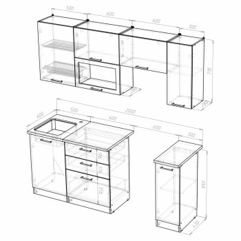Кухонный гарнитур Лира ультра 2000 мм (Герда) в Сысерти - sysert.mebel-e96.ru