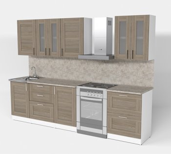 Кухонный гарнитур Лира компакт 2200 мм (Герда) в Сысерти - sysert.mebel-e96.ru