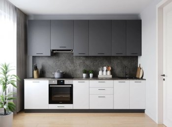 Кухонный гарнитур высокий Лофт 3000 мм (Санвут) в Сысерти - sysert.mebel-e96.ru