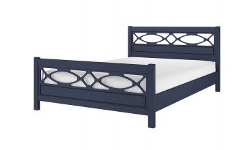 Кровать из массива Лоренса Темный лазурный (БМ) в Сысерти - sysert.mebel-e96.ru