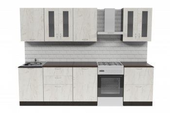 Кухонный гарнитур Лоретта компакт 2200 мм (Гретта) в Сысерти - sysert.mebel-e96.ru