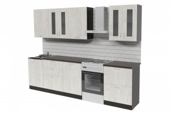 Кухонный гарнитур Лоретта компакт 2200 мм (Гретта) в Сысерти - sysert.mebel-e96.ru