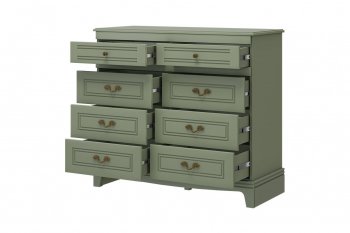 Комод 8 ящиков Лорето, зеленый самшит (БМ) в Сысерти - sysert.mebel-e96.ru