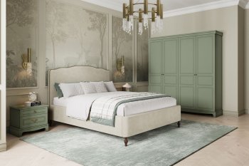 Спальный гарнитур Лорето, модульный, зеленый самшит (БМ) в Сысерти - sysert.mebel-e96.ru