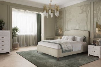 Спальный гарнитур Лорето, модульный, льняной (БМ) в Сысерти - sysert.mebel-e96.ru