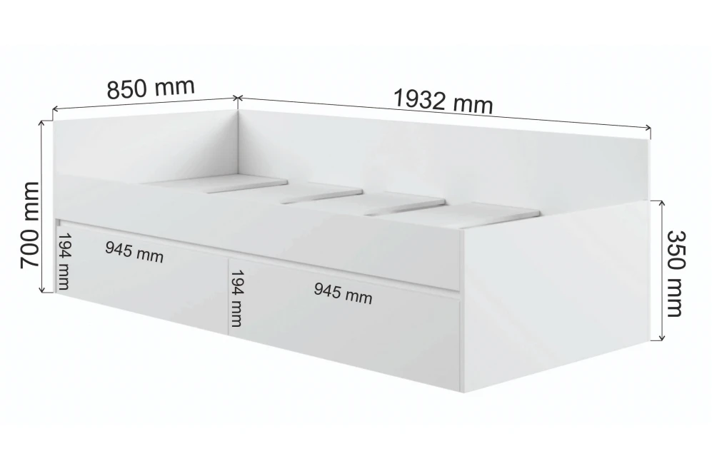 Кровать-софа Мадера белый (Альбина) в Сысерти - sysert.mebel-e96.ru