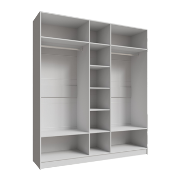 Шкаф Мадрид 2000 мм без зеркала, белый (Текс) в Сысерти - sysert.mebel-e96.ru