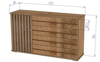 Комод 1 створка 4 ящика Марракеш (Лин) в Сысерти - sysert.mebel-e96.ru