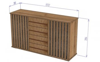 Комод 2 створки 4 ящика Марракеш (Лин) в Сысерти - sysert.mebel-e96.ru