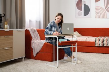 Стол журнальный Марвэл 12.122 белый (Моби) в Сысерти - sysert.mebel-e96.ru