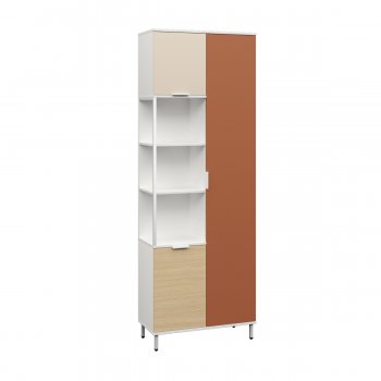 Шкаф комбинированный Марвэл 13.22 бел (Моби) в Сысерти - sysert.mebel-e96.ru
