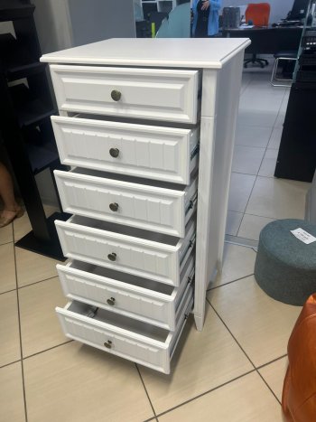 Комод 6 ящиков Мэгги (Белый) (БМ) в Сысерти - sysert.mebel-e96.ru