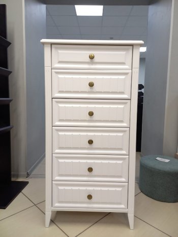 Комод 6 ящиков Мэгги (Белый) (БМ) в Сысерти - sysert.mebel-e96.ru