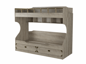 Кровать двухъярусная с лесенкой Мираж-1 (Росток) в Сысерти - sysert.mebel-e96.ru