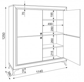 Комод распашной Саванна М24 (Риннер) в Сысерти - sysert.mebel-e96.ru