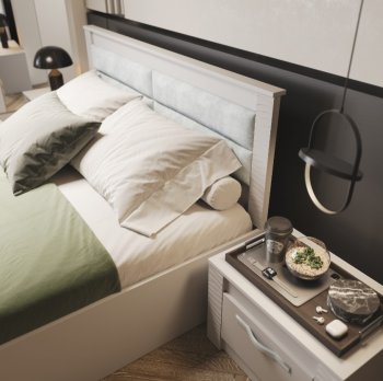 Кровать двуспальная Монако КР-16 кашемир (БТС) в Сысерти - sysert.mebel-e96.ru