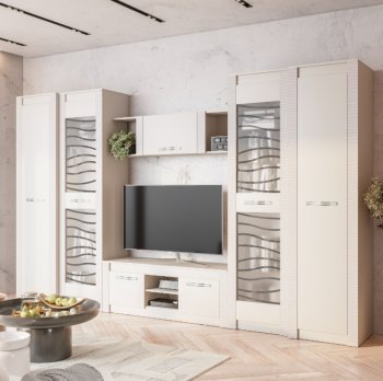 Стенка Монако Кашемир комп.4 (модульная) (БТС) в Сысерти - sysert.mebel-e96.ru