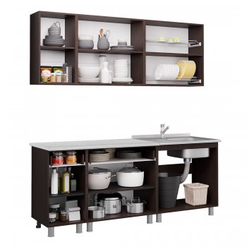 Кухонный гарнитур Монтана 2000 мм (БТС) в Сысерти - sysert.mebel-e96.ru