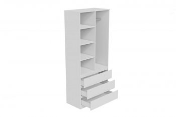 Шкаф 900 мм Мори 900.2 белый высота 2100 мм (ДСВ) в Сысерти - sysert.mebel-e96.ru