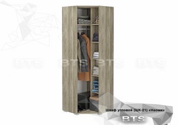 Угловой шкаф Наоми ШК-21 графит (БТС) в Сысерти - sysert.mebel-e96.ru