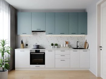 Кухонный гарнитур высокий Ниагара 3000 мм ЛДСП/МДФ (Санвут) в Сысерти - sysert.mebel-e96.ru