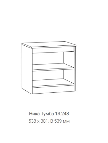 Тумба Ника 13.248 в Сысерти - sysert.mebel-e96.ru
