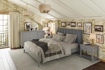 Комод 4 ящика 2 двери Никеа антрацит (БМ) в Сысерти - sysert.mebel-e96.ru