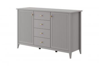Комод 4 ящика 2 двери Никеа антрацит (БМ) в Сысерти - sysert.mebel-e96.ru