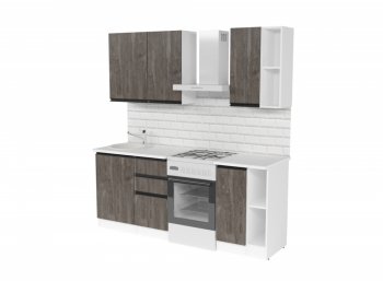 Кухонный гарнитур Ноктюрн медиум 1400 мм (Герда) в Сысерти - sysert.mebel-e96.ru