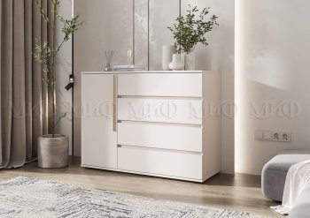 Комод 1 дверь 4 ящика (1200) Норд, кашемир (Миф) в Сысерти - sysert.mebel-e96.ru