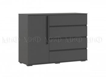 Комод 1 дверь 4 ящика (1200) Норд, графит (Миф) в Сысерти - sysert.mebel-e96.ru