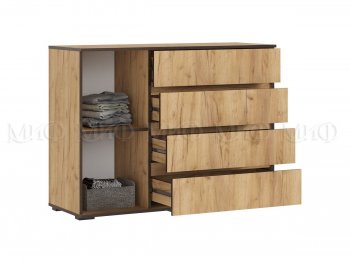 Комод 1 дверь 4 ящика (1200) Норд, дуб крафт (Миф) в Сысерти - sysert.mebel-e96.ru