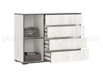 Комод 1 дверь 4 ящика (1200) Норд, крафт белый (Миф) в Сысерти - sysert.mebel-e96.ru