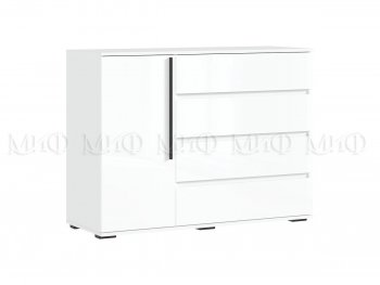 Комод 1 дверь 4 ящика (1200) Норд,  белый (Миф) в Сысерти - sysert.mebel-e96.ru