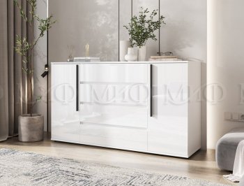Комод 2 двери 4 ящика (1600) Норд, белый (Миф) в Сысерти - sysert.mebel-e96.ru