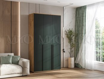 Шкаф 1200 мм 3-х ств. Норд дуб крафт/изумруд (Миф) в Сысерти - sysert.mebel-e96.ru