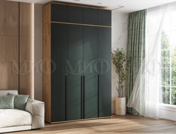 Шкаф 1600 мм 4-х створчатый Норд с антресолью,крафт/изумруд (Миф) в Сысерти - sysert.mebel-e96.ru