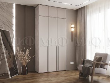 Шкаф 1200 мм 3-х ств. Норд с антресолью крафт серый/кашемир (Миф) в Сысерти - sysert.mebel-e96.ru