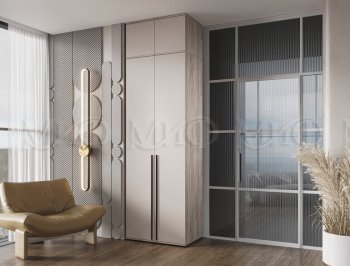 Шкаф 800 мм 2-х ств. Норд с антресолью крафт серый/кашемир (Миф) в Сысерти - sysert.mebel-e96.ru