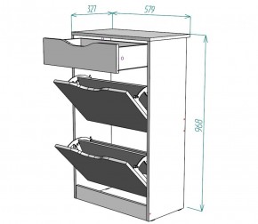 Обувница W22 (Белый) в Сысерти - sysert.mebel-e96.ru