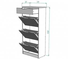 Обувница W24 (Белый) в Сысерти - sysert.mebel-e96.ru