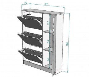 Обувница W40 (Белый) в Сысерти - sysert.mebel-e96.ru