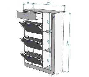 Обувница W43 (Белый) в Сысерти - sysert.mebel-e96.ru