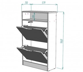 Обувница W6 (ДВ) в Сысерти - sysert.mebel-e96.ru