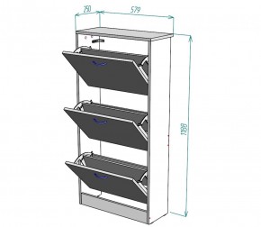 Обувница W7 (ДВ) в Сысерти - sysert.mebel-e96.ru