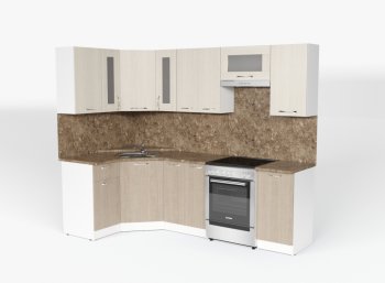 Кухонный гарнитур Ольга оптима 1 1300х2500 мм (Герда) в Сысерти - sysert.mebel-e96.ru