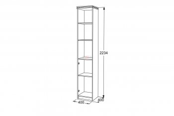 Шкаф полуоткрытый №1 Ольга-13 в Сысерти - sysert.mebel-e96.ru