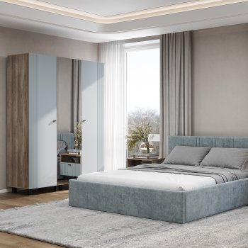 Шкаф 1500 мм 3-х створчатый Олива ШК-08 шарли бриз (БТС) в Сысерти - sysert.mebel-e96.ru