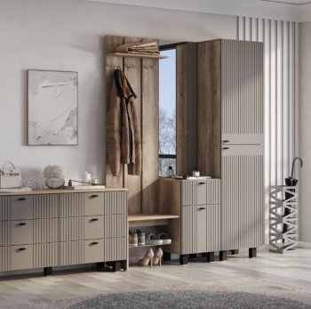 Прихожая Олива муссон софт, модульная (БТС) в Сысерти - sysert.mebel-e96.ru